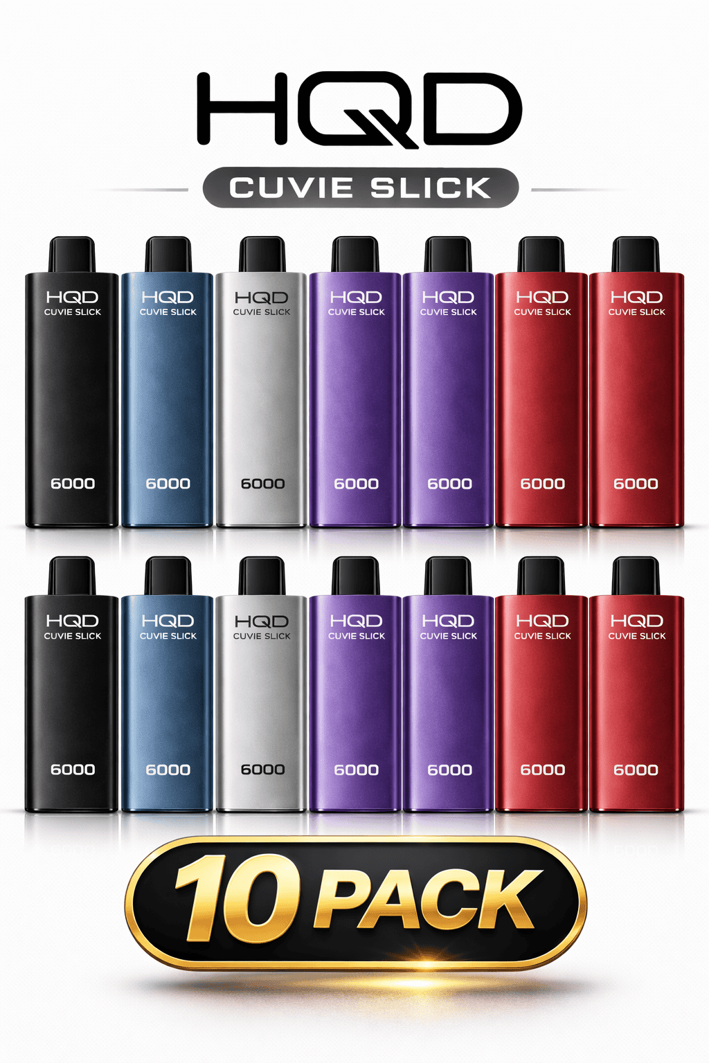 HQD Cuvie Slick 6000 10 Pack - Best Value