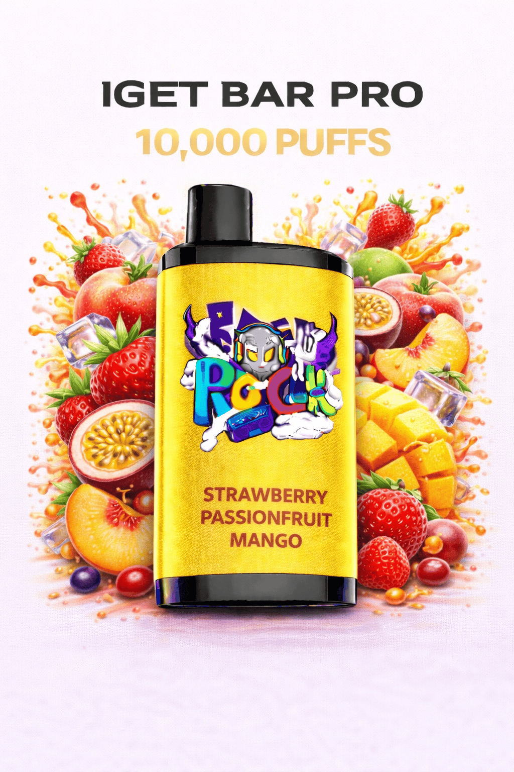 STRAWBERRY PASSIONFRUIT MANGO (NEW FLAVOUR!) - IGET BAR PRO 10,000